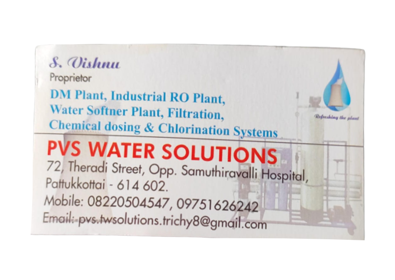 pvs water solution in trichy